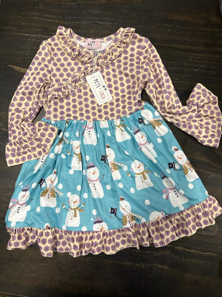 Peppermint Snowmen Dress
