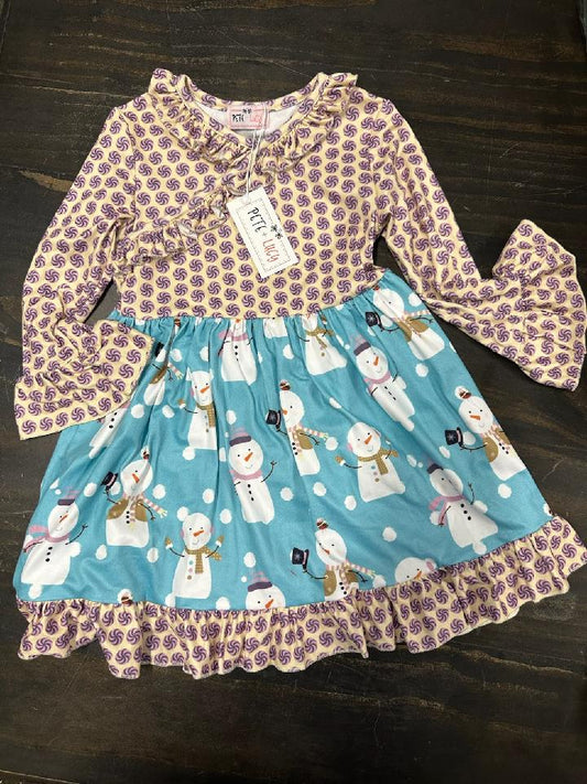 Peppermint Snowmen Dress