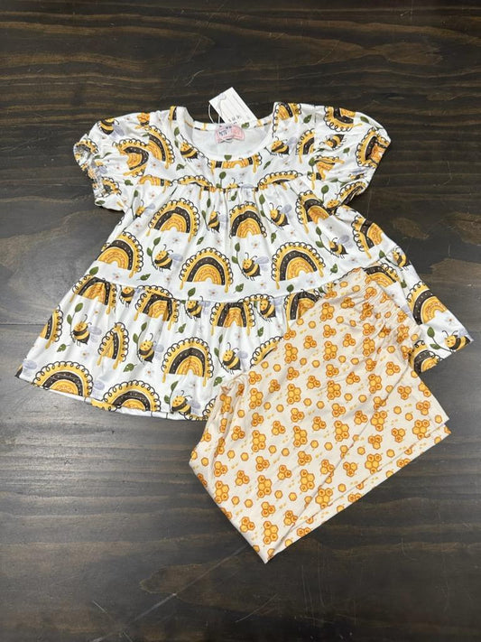 Rainbows & Bees Girl Pant Set