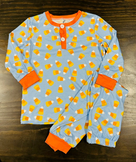 Candy Corn boy pajama set