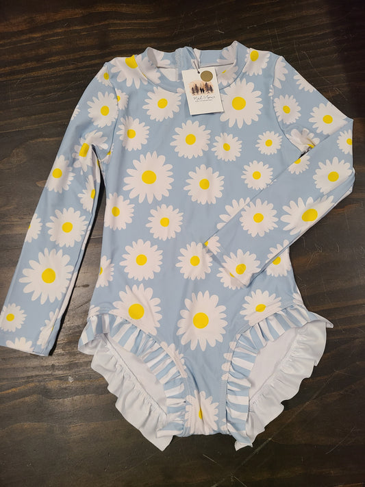Blue Daisy Rashguard 1pc swim