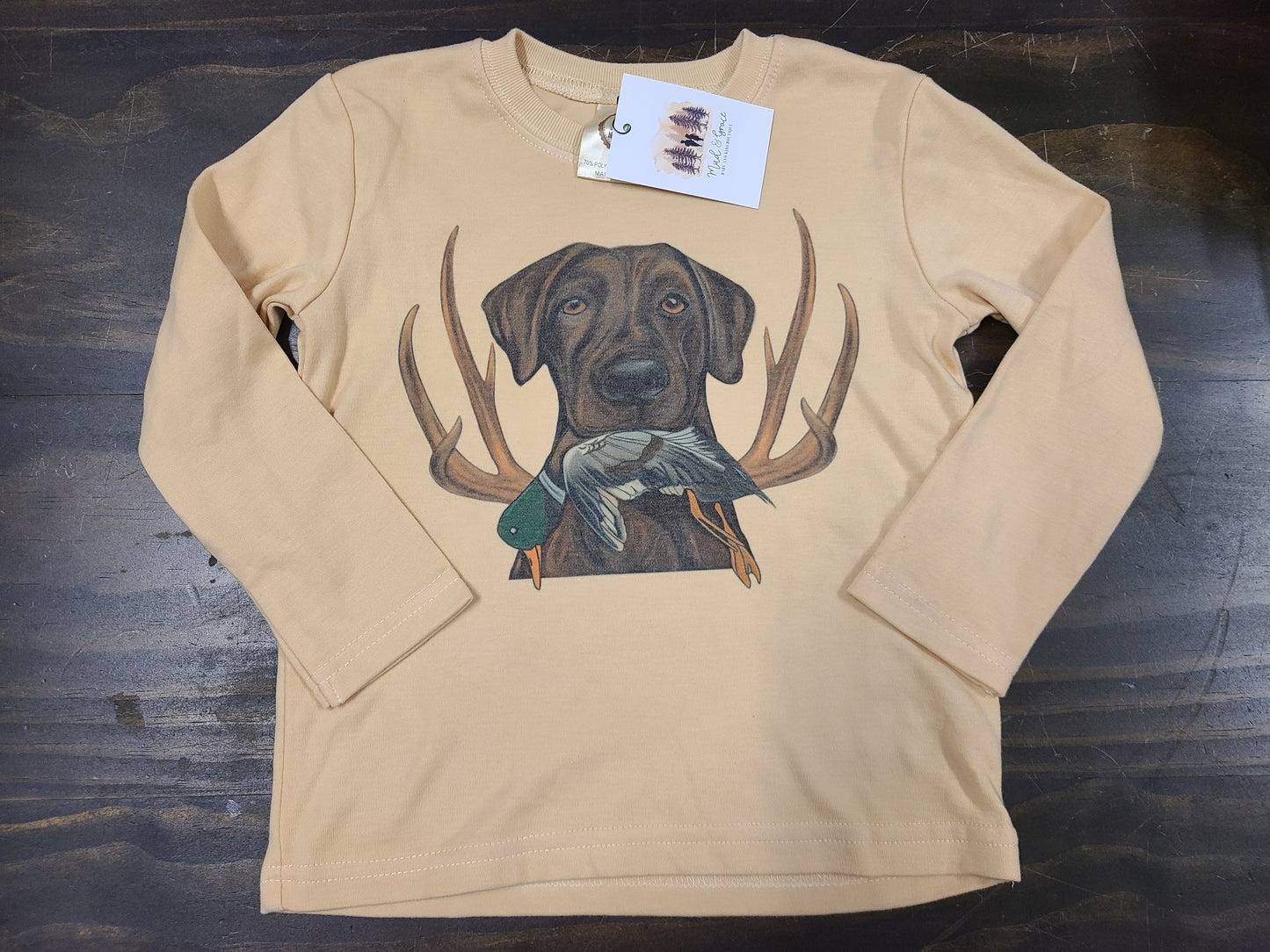 Brown Lab LS tee