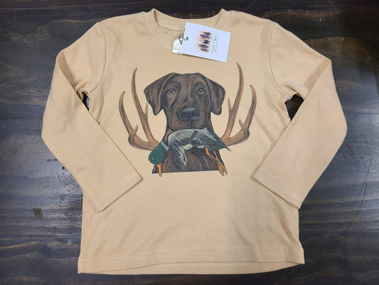 Brown Lab LS tee