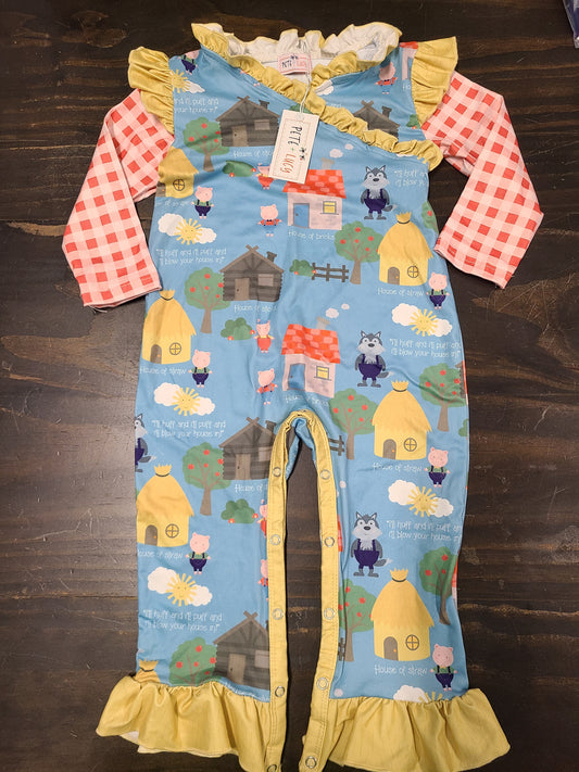 Three Little Pigs Girl Romper