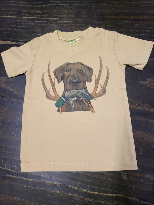 Brown Lab Duck Hunting SS tee