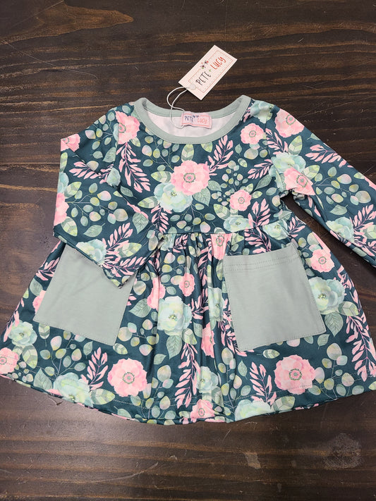Mint Floral pocket dress