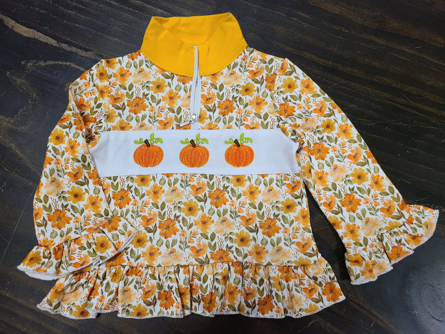 Fall Floral Pumpkin Pullovers