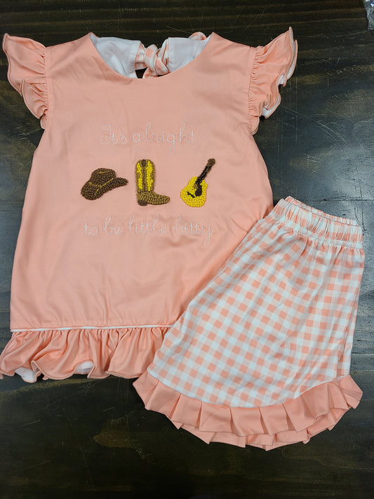 French Knot Trio It's Alright Girl Short Set