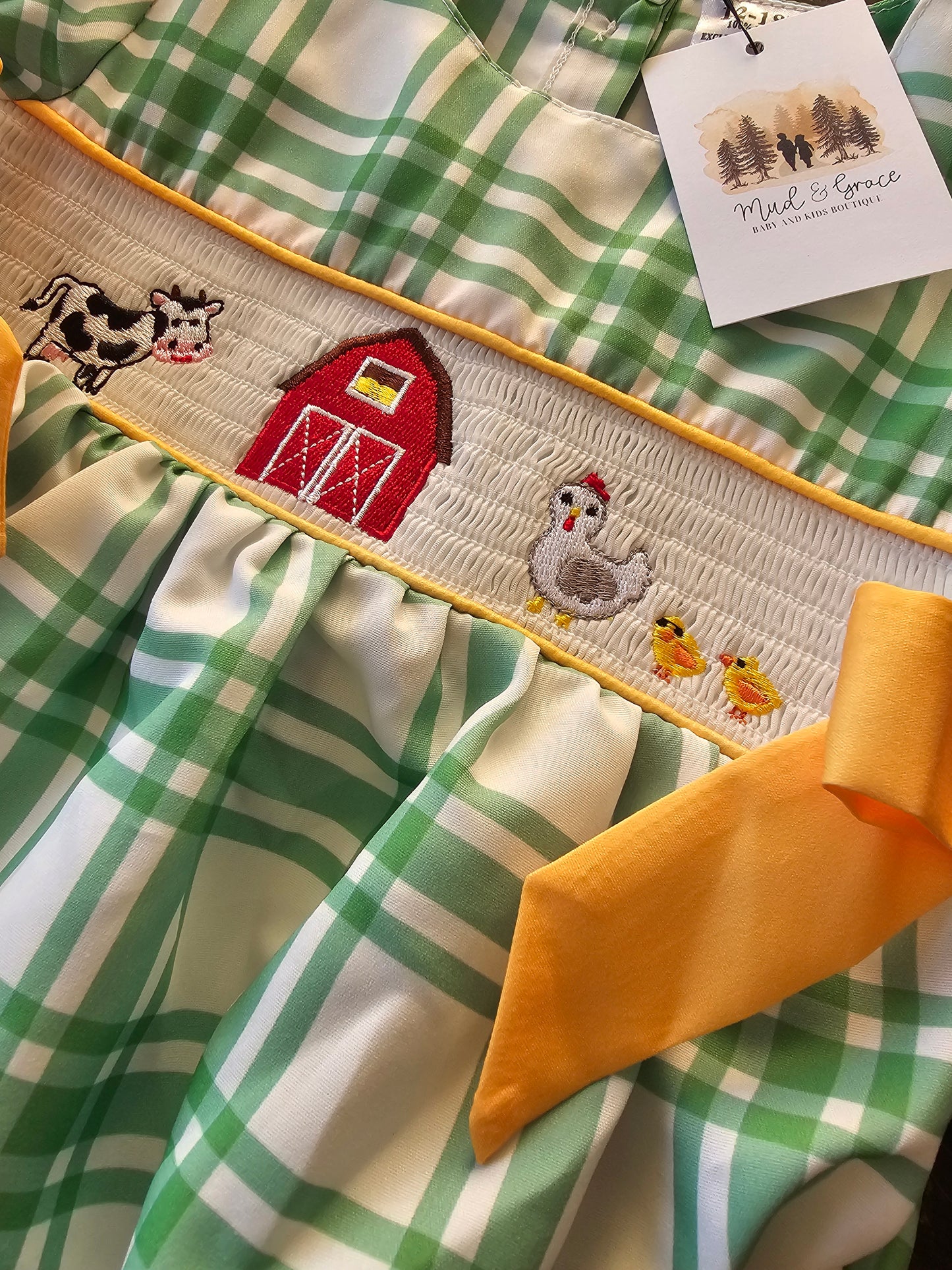 Farm Faux Smock Girl Bubble