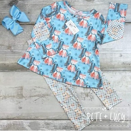 Winter Fox Girl Pant Set