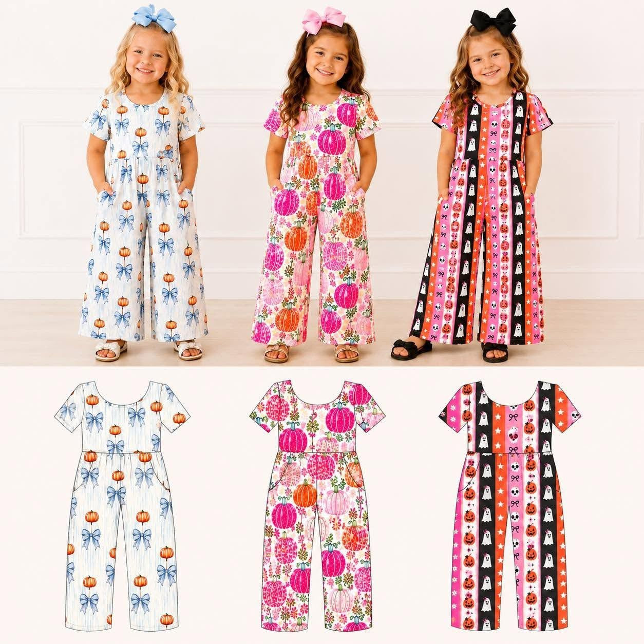 Sweet and Spooky Legging Rompers