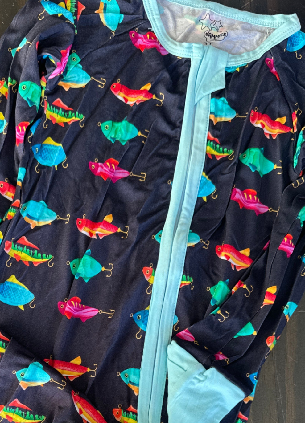 Fishing Lure Bamboo zippy pajama