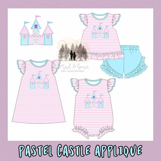 Pastel Castle Applique