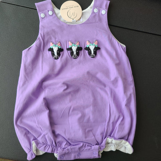 French Knot Cow Trio bubble 2t