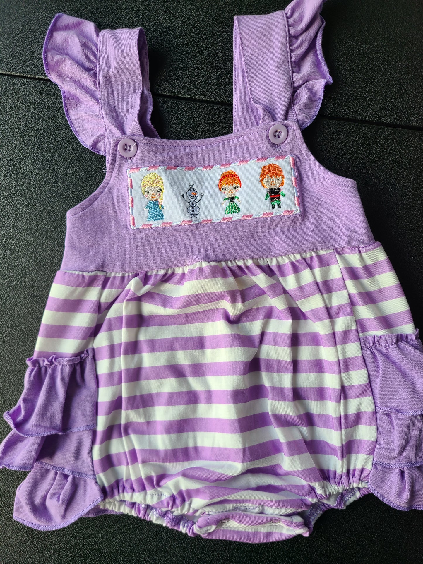 Frozen Embroidered Bubble 12/18m