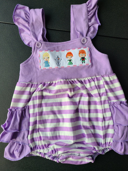 Frozen Embroidered Bubble 12/18m