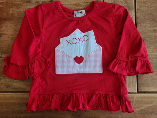 Love Note Applique Girl Shirt