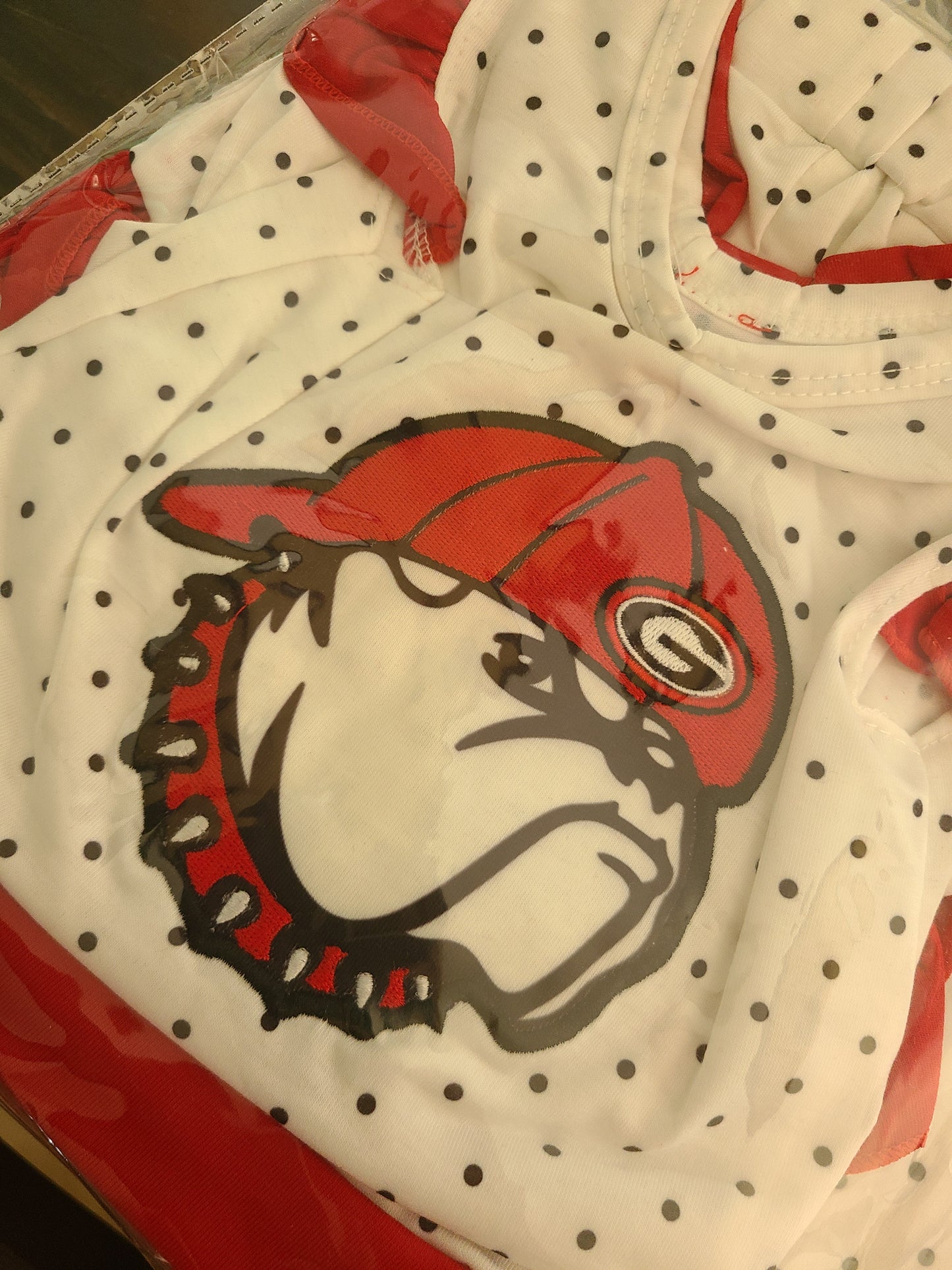 UGA back cap Bulldog Applique Girl set