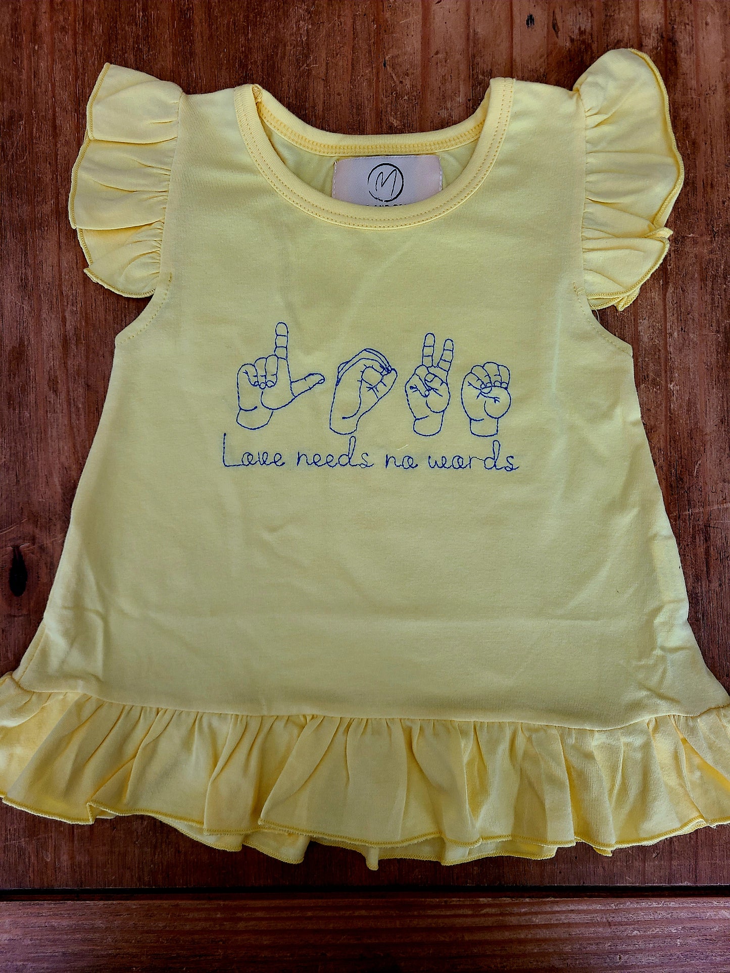Love Needs No Words Girl Shirt