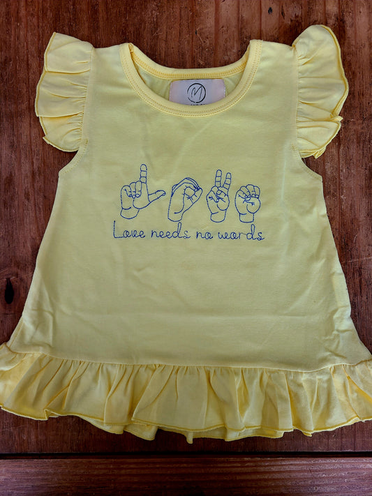 Love Needs No Words Girl Shirt