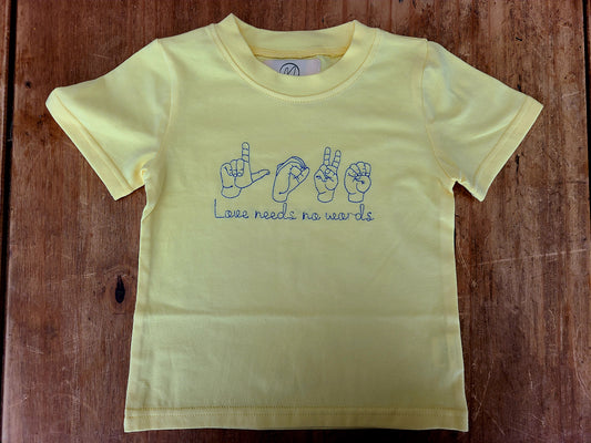 Love Needs No Words Boy Shirt