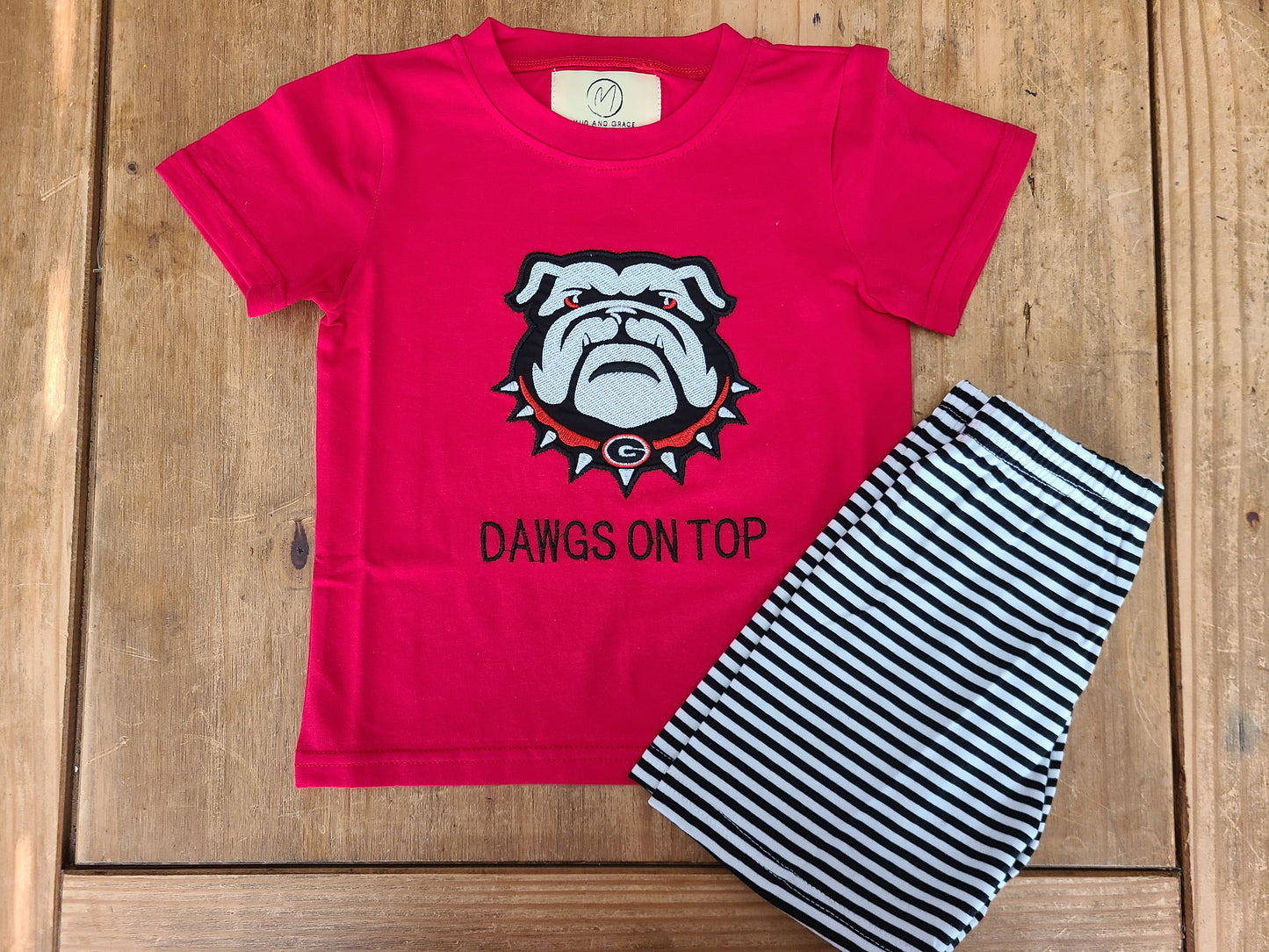 Dawgs on Top Applique Boy Set