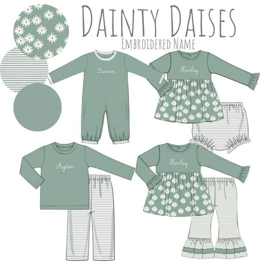 Dainty Daisy Girl Pant Set