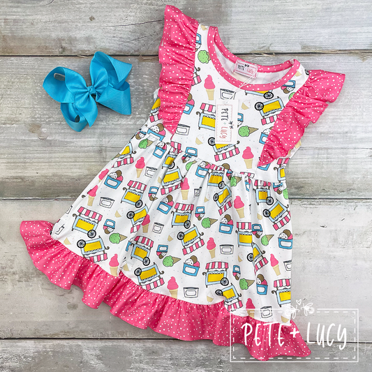 Ice Cream Party Dress 0/6m