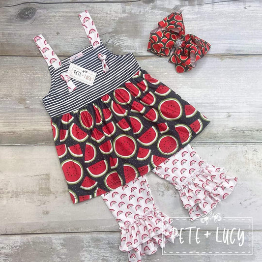 Watermelon Capri set 2t