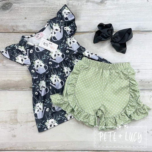 Garden Girl Shorts set