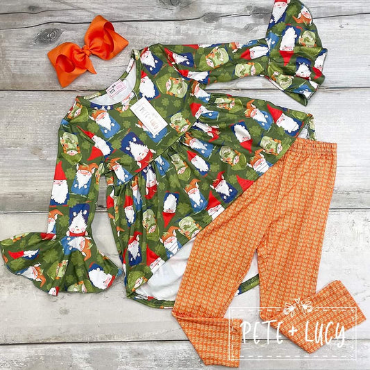 Chillin with my Gnomies pant set 3t