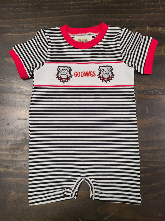 Summer Collegiate UGA boy romper