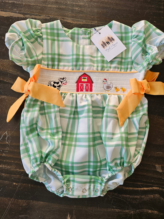 Farm Faux Smock Girl Bubble