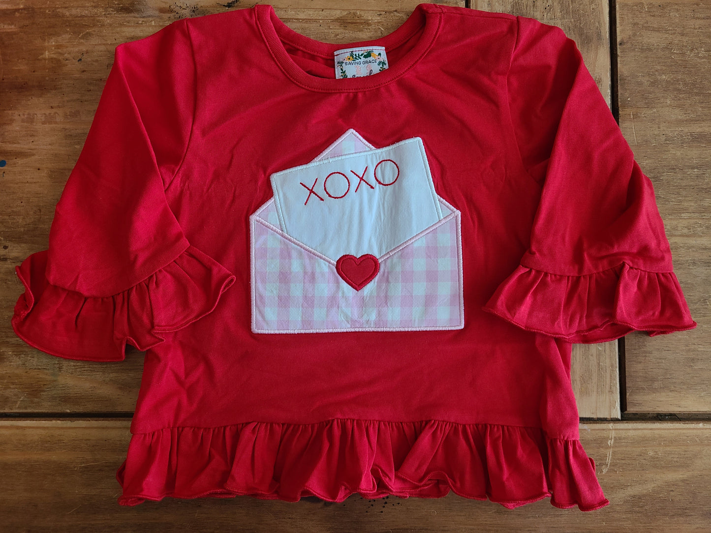 Love Note Applique Girl Shirt