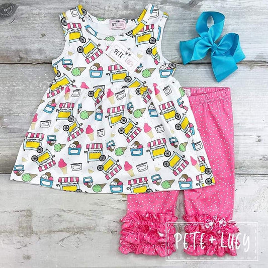 Ice Cream Party Capri set
